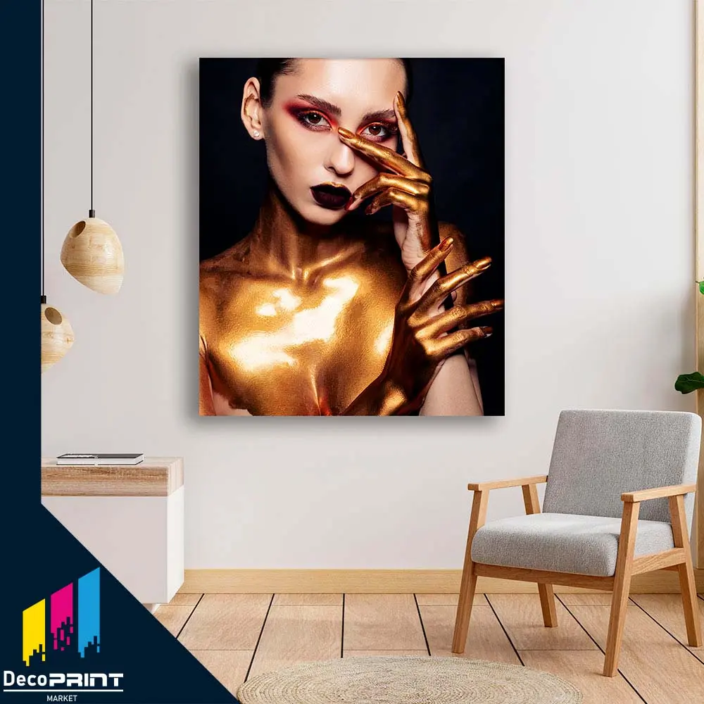 [CPART0002] Cuadro Imagen Mujer Dorada